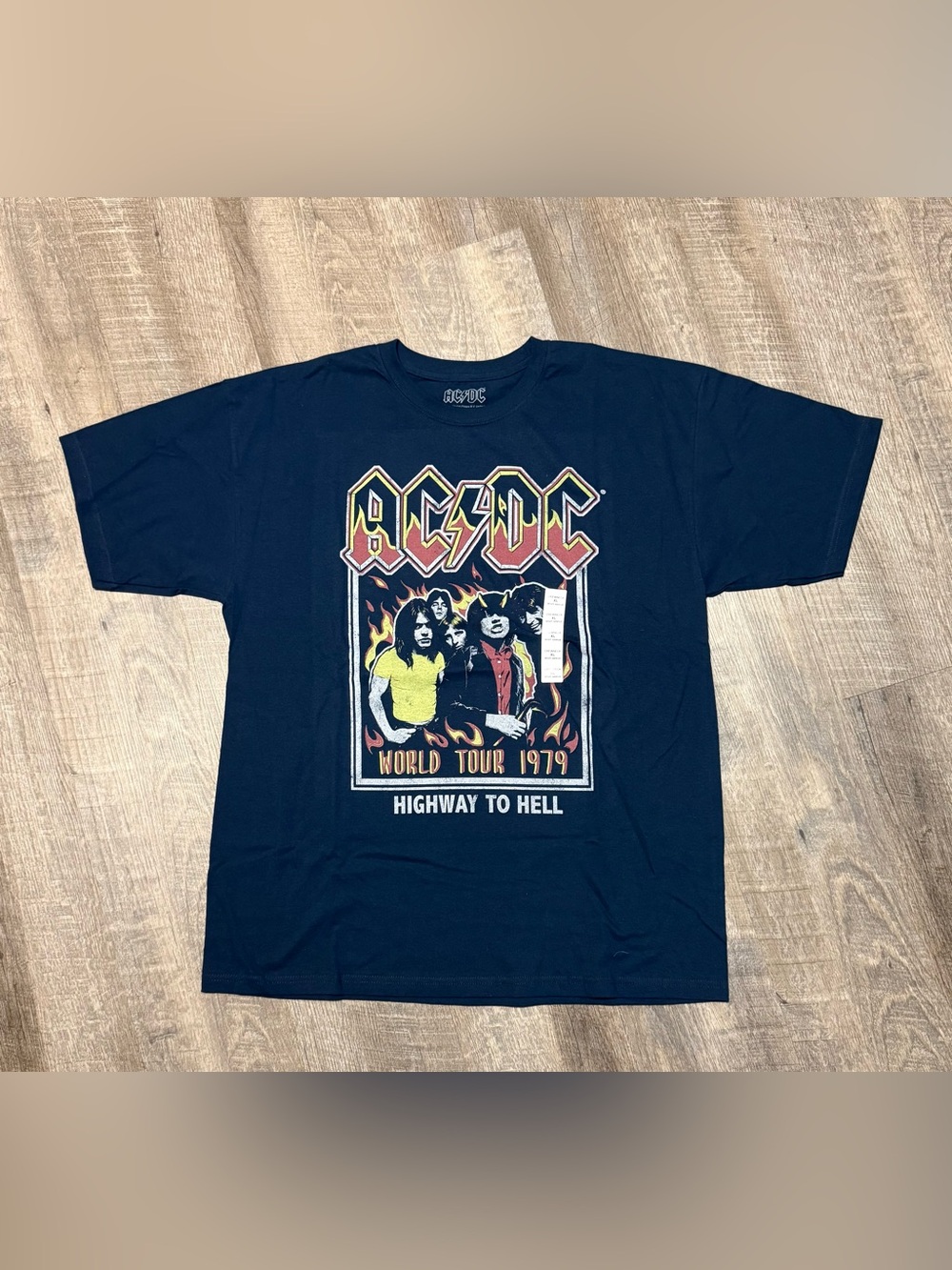 AC/DC Highway to Hell World Tour 1979 Graphic Tee - Black men’s size XL